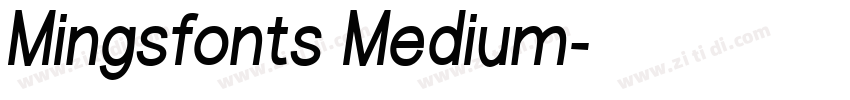 Mingsfonts Medium字体转换